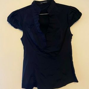 Express Flirty Fitted Short Sleeve Top - Small